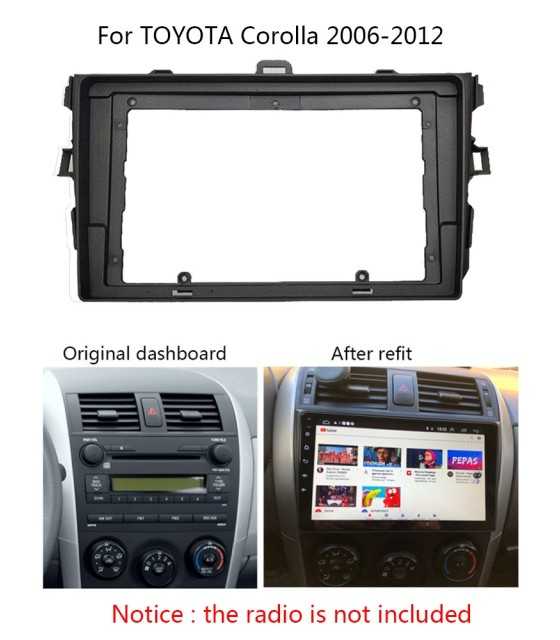 9\\&quot; Auto Radio Frame For Toyota Corolla 2006-2011 Center Console Holder Refit Car Multimedia Player