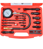 17 pc Diesel Engine Cylinder Compression Tester Tool Kit Set Automotive Compressor