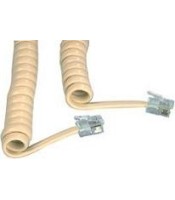 HANDSET SPIRAL CABLE 4P4C 1.5m WHITE