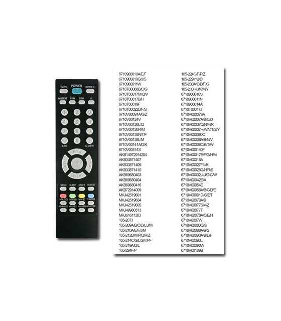 LG707 TV CONTROL LG LCD UNIVERSALΤΗΛΕΧΕΙΡΙΣΤΗΡΙΑ