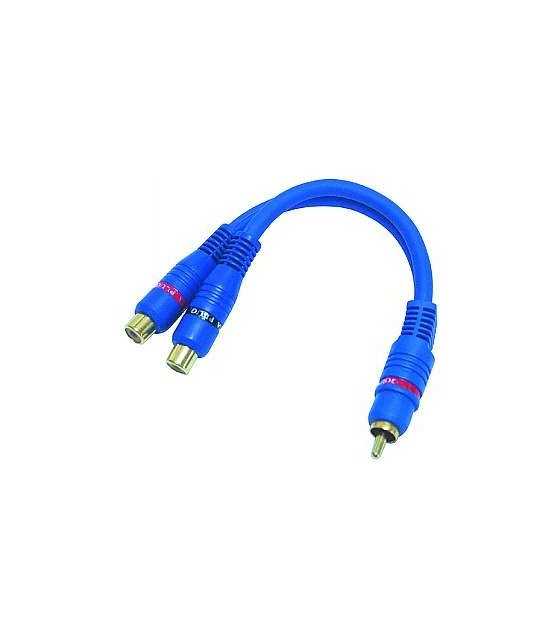 1-Male to 2-Female RCA Y-Adapter (1 FT) Cable (SKARRCA-1M2F)