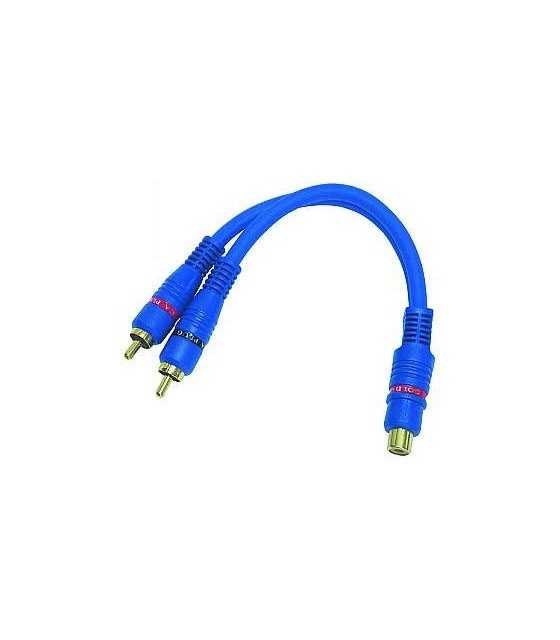 1-Female to 2-Male RCA Y-Adapter (1 FT) Cable (SKARRCA-1F2M)