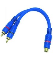 1-Female to 2-Male RCA Y-Adapter (1 FT) Cable (SKARRCA-1F2M)