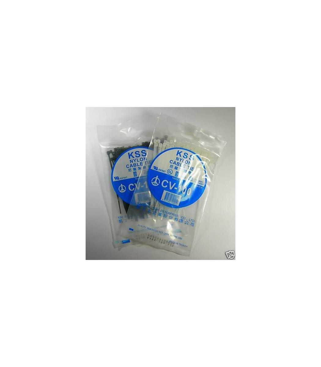 Plastic Wire Zip Cable Ties, 100 x 2.5mm, 100 Pcs