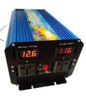 3000w Pure Sine Wave Power Inverter DC 12V to 230V AC Converter with Dual LED Display