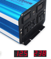 digital display 2000W Pure Sine Wave Inverter DC 12V to AC 230V 50HZ Power Supply