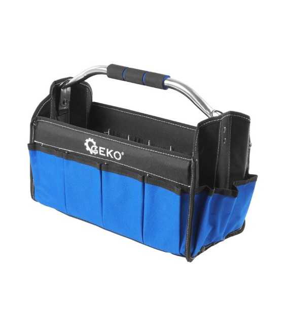 Open tool bag with metal...