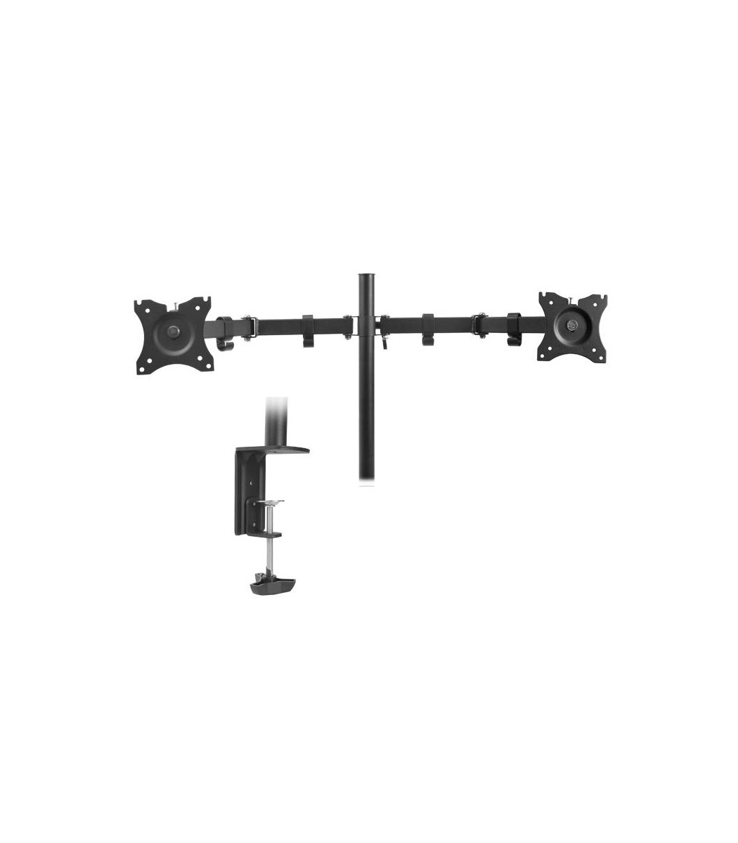Rotary desk mount for two 10-29" LED LCD monitors.