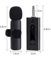 K-35 Wireless Collar Microphone Lapel Lavalier Omnidirectional Mic Plug and Play Mike for Vlogging Interview