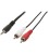 RCA to 3.5mm headphone jack cable - 2.5m Length