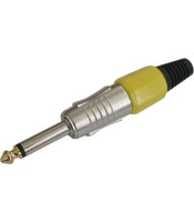 MONO jack 6.3mm² PLASTIC NICKEL YELLOW