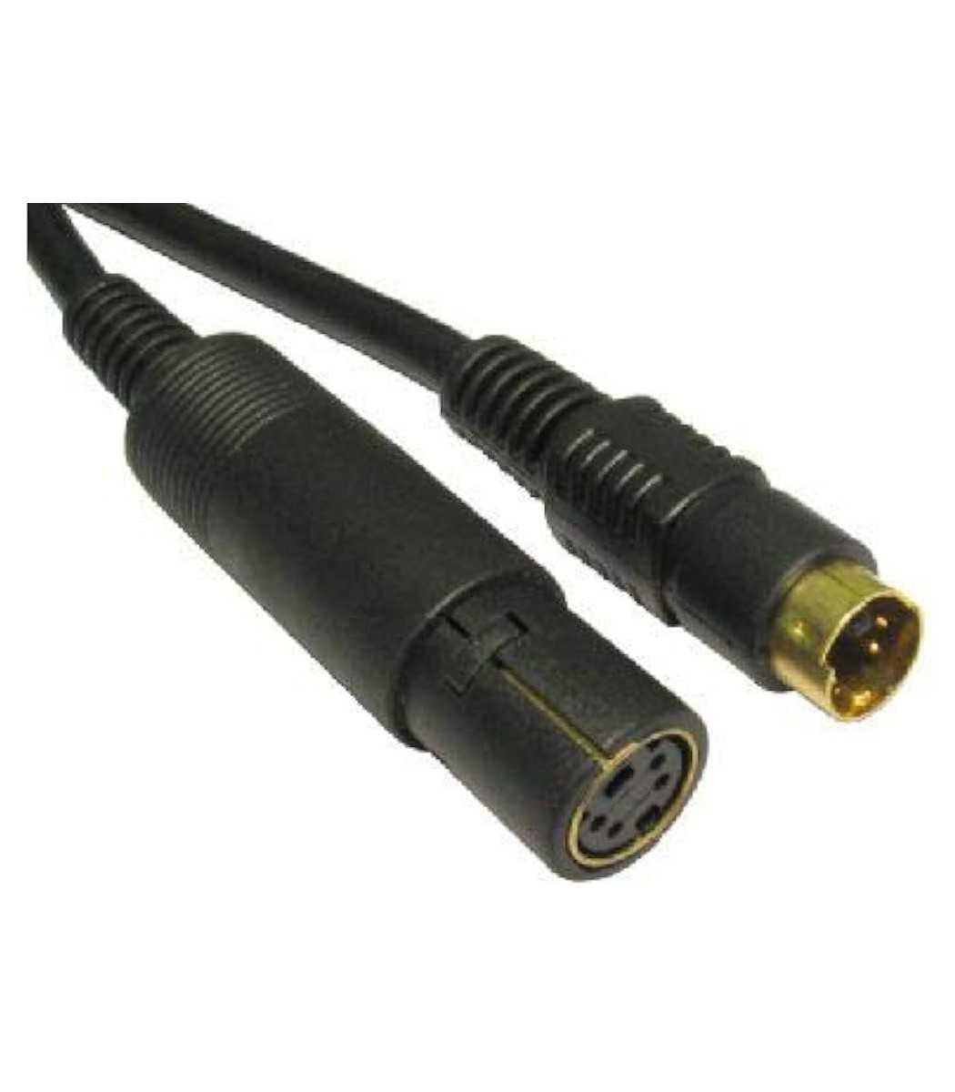 5m SVHS S-Video EXTENSION Cable Lead 4Pin Mini Din Male to Female TV DVD GOLD