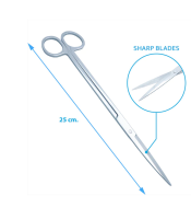 Straight Professional Stainless Steel Plant Tongs Scissors For Aquarium
