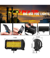 72W 24 Led Flood Beam Off Road Pod Lights