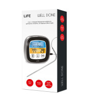 MEAT THERMOMETER & TOUCH TIMER LIFE WELL DONE