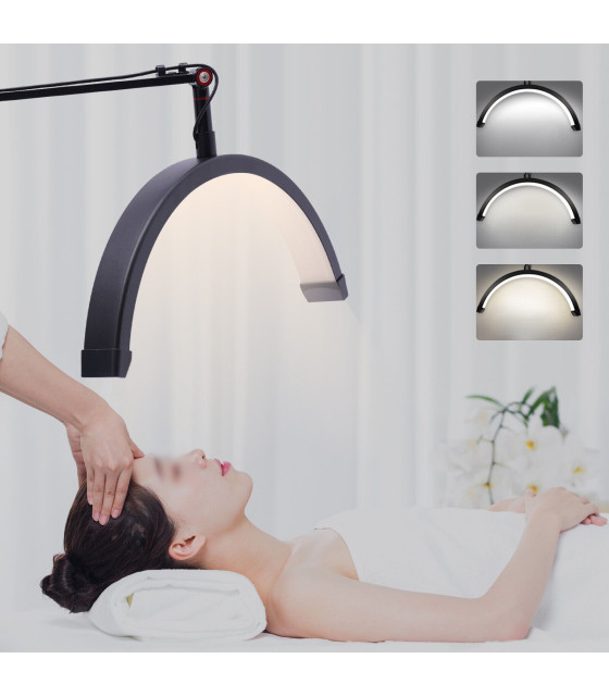 HD-M3X Desktop LED Video Light Half-moon Shaped Fill Light Dimmable with C-Clamp Desk Mount