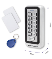 access control Qoltec Code lock TRITON with RFID reader Code | Card | keyfob | IP68 | EM