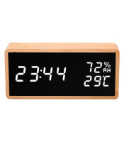 THERMOMETER HYGMOTER CLOCK LIFE Noble Bamboo