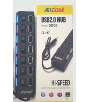 USB 2.0 HUB WITH 7 USB-A PORT SWITCHES
