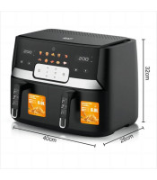 ΦΡΙΤΕΖΑ ΑΕΡΟΣ ΜΕ ΔΙΠΛΟ ΚΑΔΟ 6L+6L 1700+1700W RAF R.5272 Air Fryer