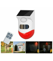 motion sensor solar burglar alarm with Q-BJ200 siren remote control