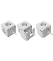 Socket Cube с 4x защитен контактен контакт + 2xUSB, 1,5m захранващ кабел