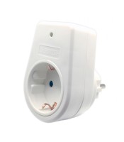 SCHUKO ADAPTOR TO 1 SCHUKO OUTLET WITH SURGE PROTECTION