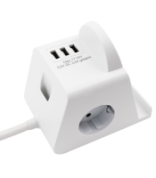 Table socket "BW-02" 2x socket, 3x USB, wireless mobile phone charger