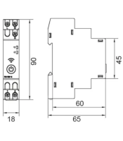 WiFi интелигентен превключвател 48-240VAC/VDC. 1N/O. 16А. WiFi