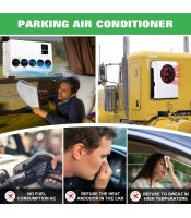 Air Conditioner, 12V 12000 BTU, DC Parking, Fits Semi Trucks Bus RV Caravan
