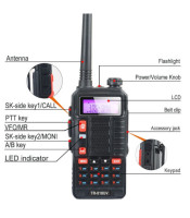 Baofeng Tr-818UV Real 7W Output Power Dual Band Frequency 136-174MHz &400-520MHz