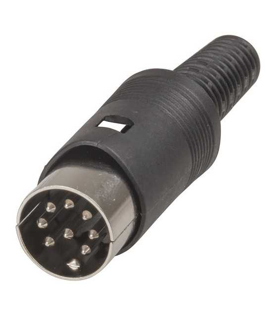 DIN Connector Plug: 8 pin -...
