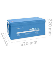 LiFePO4 lithium iron phosphate battery | 25,6V | 100Ah | 1280Wh | BMS