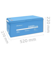 LiFePO4 lithium iron phosphate battery | 25,6V | 200Ah | BMS