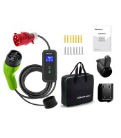 Wallbox Wifi, app, Mobile charger for an EV electric car with 2in1 regulation Type2 | 11kW | CEE 5 PIN | Wi-fi| LCD