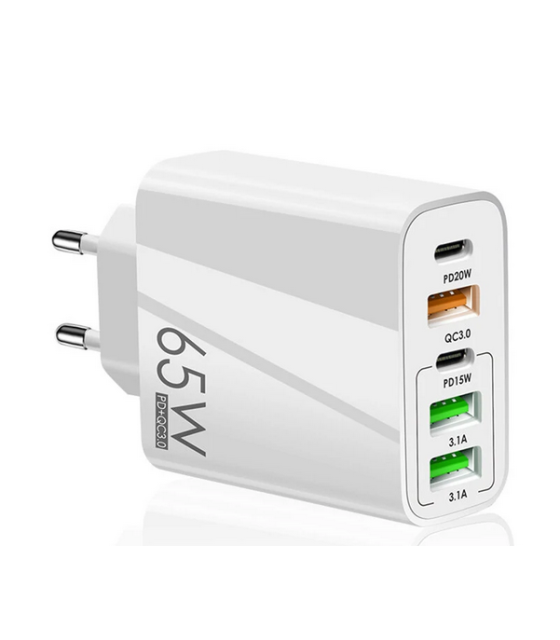 65w USB Type C Fast ΦΟΡΤΙΣΤΗΣ (5 USB)