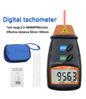 Digital Tachometer Laser Photo Non Contact RPM Tach Meter Motor Spe...