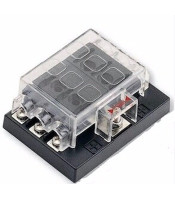 12V 24V 6 Way Blade Fuse Box with LED Indicator Fuse Block for Car Boat Marine Caravan