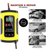 12V 6A Интелигентно зарядно устройство за импулсен ремонт на батерии за камион, автомобил, автомобил, мотоциклет