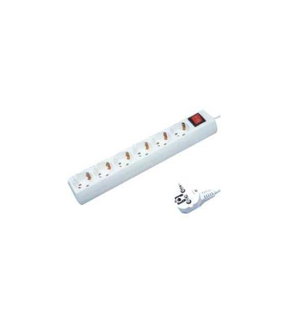 SAFETY POWER STRIP WITH ON-OFF SWITCH 6 OUTLETS 5m