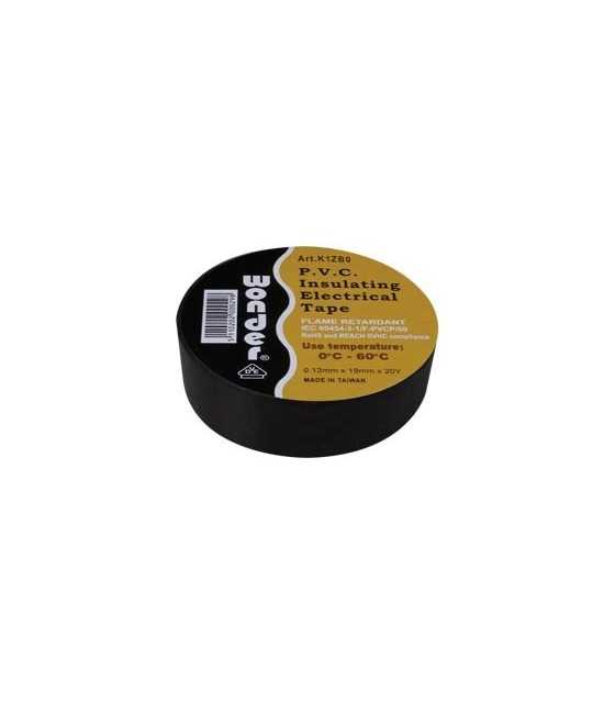 Insulating adhesive tape 0,13mm / 19mm / black 20m