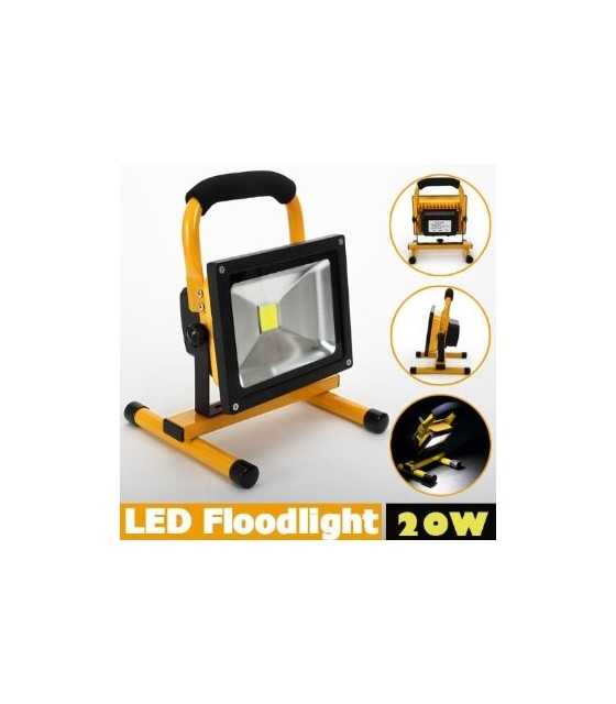 20W Floodlight Rechargeable LED Flood Light Lamp portable Outdoor