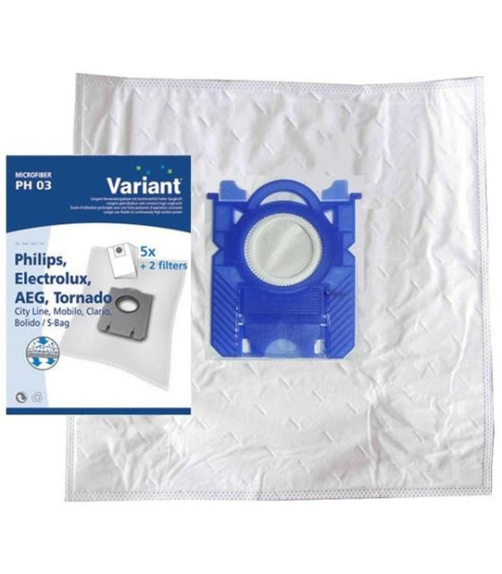 Vacuum Cleaner Bags Set of 5 Variant PH03 Compatible With Swirl PH86 VARIANT