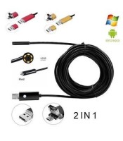 USB Endoscope Borescope Inspection Tube Camera For Android Phone 5M Cable