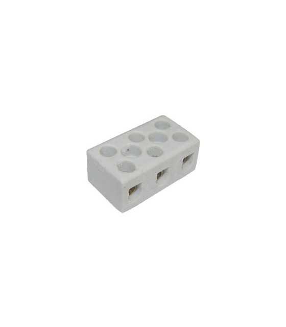 ORCELAIN TERMINAL BLOCK 10A 3P 8-10mm² WITH HOLE 600°C
