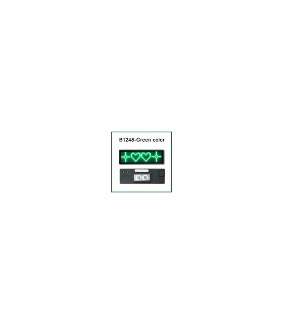 led-badge-sign green LED ΕΠΙΓΡΑΦΗ ΚΑΡΦΙΤΣΑ ΠΡΑΣΙΝΗ 10.1 cm x 3.3 cm
